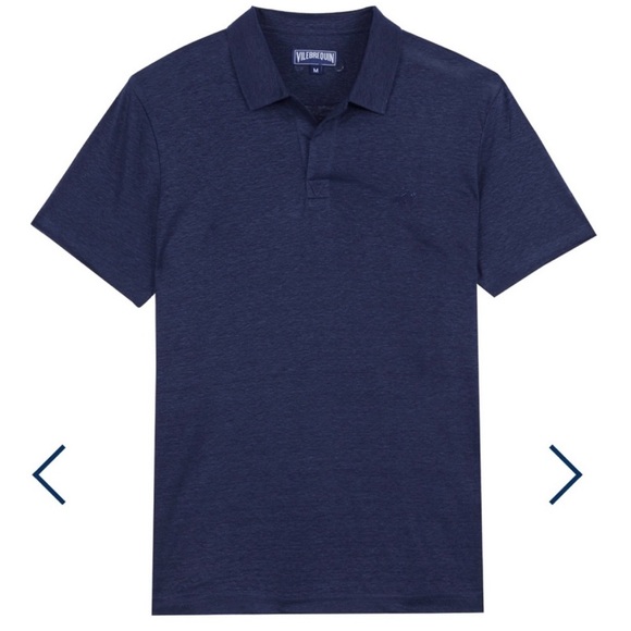 Vilebrequin Men’s Linen Jersey Polo Solid, XXL Navy (MSRP:$220) Resort